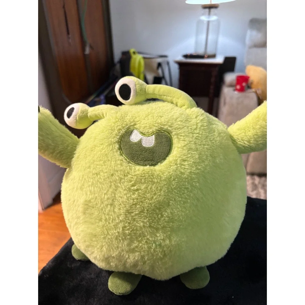 Beastie Buds Lime Green Alien Monster Plush Round Fuzzy Stuffed Toy JME & Co